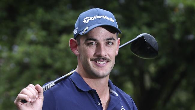 Adelaide Crows forward Taylor Walker ready to play in the Bitz Golf Tournament at Glenelg on Sunday. Picture: Sarah Reed.