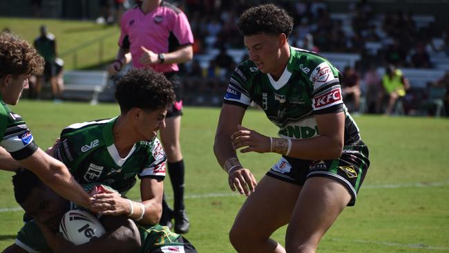 Meninga Cup semi-final action between the Ipswich Jets and Townsville Blackhawks. Saturday April 15, 2023.