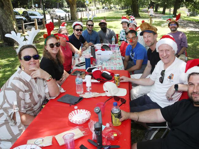 MELBOURNE, AUSTRALIA- NewsWire Photos DECEMBER 20, 2024:  People enjoy a Xmas work gathering on the Banks of the Yarra on the Friday before Chistmas.Picture:  NewsWire/ David Crosling