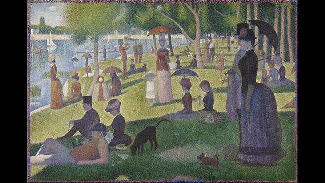 A Sunday on La Grande Jatte (1884-86) by Georges Seurat.