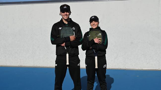 George Anderson and Alicia Dale represented Tasmania last year. Picture: Tennis Tasmania