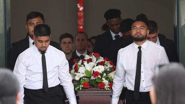 Funeral for Manly rugby league player Keith Titmuss. Picture: Brett Costello