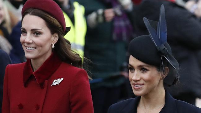 Even if Catherine, Duchess of Cambridge, and Meghan, Duchess of Sussex aren’t best friends, it shouldn’t lead to hateful and abusive commentary. Picture: AP/Frank Augstein