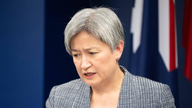 Foreign Minister Penny Wong Wong has ‘put in a very poor performance’ on the Israel-Hamas war. Picture: NCA NewsWire / Morgan Sette