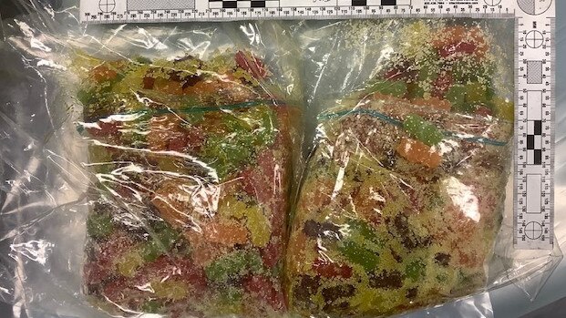 Two kilograms of drug-laced gummy bears were seized in the Mackay Fraser operation. Picture: Queensland Police Service