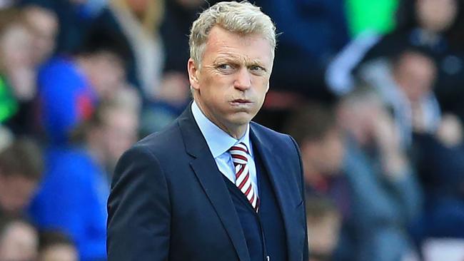 (FILES) This file photo taken on April 15, 2017 shows Sunderland's Scottish manager David Moyes gesturing on the touchline during the English Premier League football match between Sunderland and West Ham United at the Stadium of Light in Sunderland, north-east England. David Moyes has resigned as Sunderland manager following their relegation from the Premier League, the club announced on May 22, 2017. The 54-year-old Scot succeeded Sam Allardyce last July and oversaw a desperate season that saw Sunderland finish 16 points adrift of safety at the foot of the table. / AFP PHOTO / Lindsey PARNABY / RESTRICTED TO EDITORIAL USE. No use with unauthorized audio, video, data, fixture lists, club/league logos or 'live' services. Online in-match use limited to 75 images, no video emulation. No use in betting, games or single club/league/player publications.  /