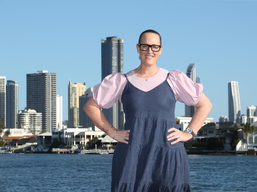 Michelle Tuffley is a coach at Gold Coast Eagles, having travelled the world to play rugby. She has also called for more clubs to have female changerooms in rugby circles. Picture Glenn Hampson