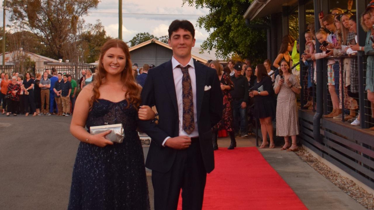 Annabelle Commens and Art Lloyd-Jones at Dalby State High School's Formal 2022