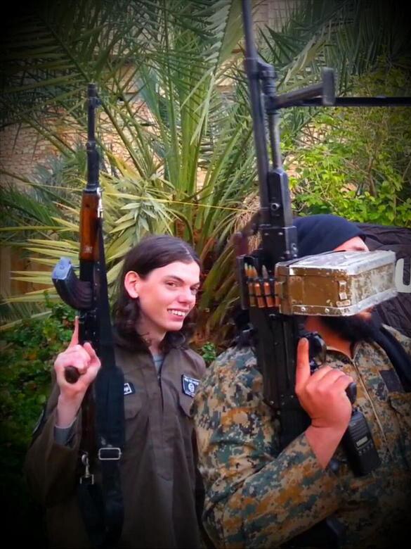 Jake Bilardi carrying a gun with ISIS. Picture: Supplied