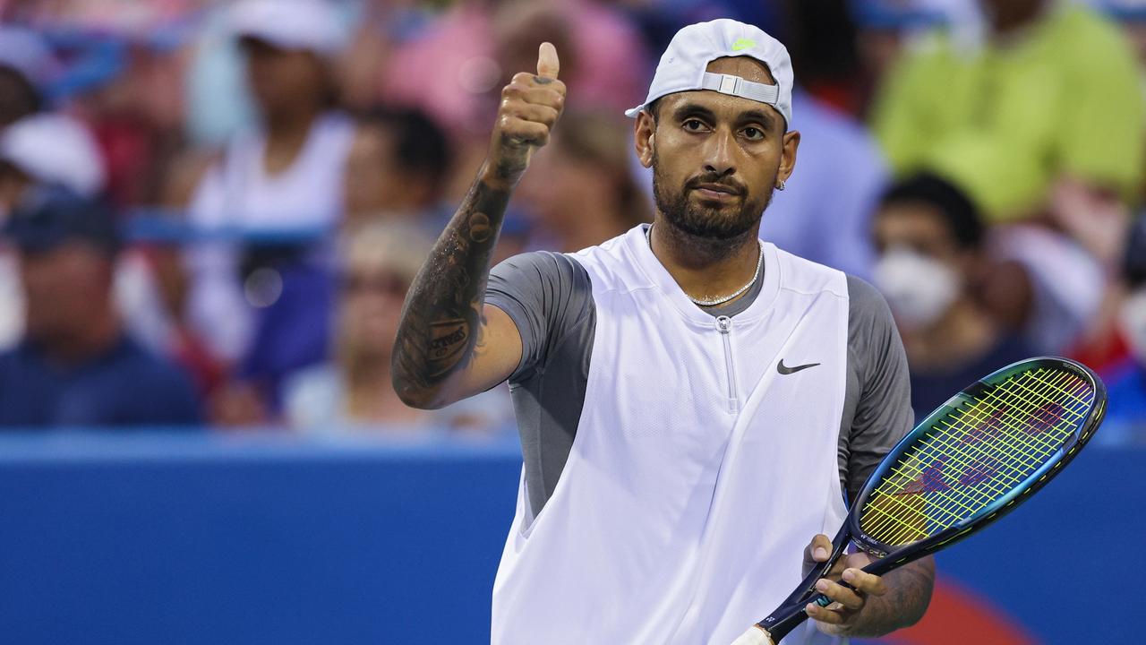 Nick Kyrgios has won the Citi Open in Washington, DC. Picture: Patrick Smith/Getty Images