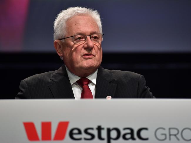 MELBOURNE, AUSTRALIA - NewsWire Photos DECEMBER 14TH, 2022 : Westpac Chairman John McFarlane, speaks at the Westpac AGM in Melbourne. Picture : NCA NewsWire / Nicki Connolly