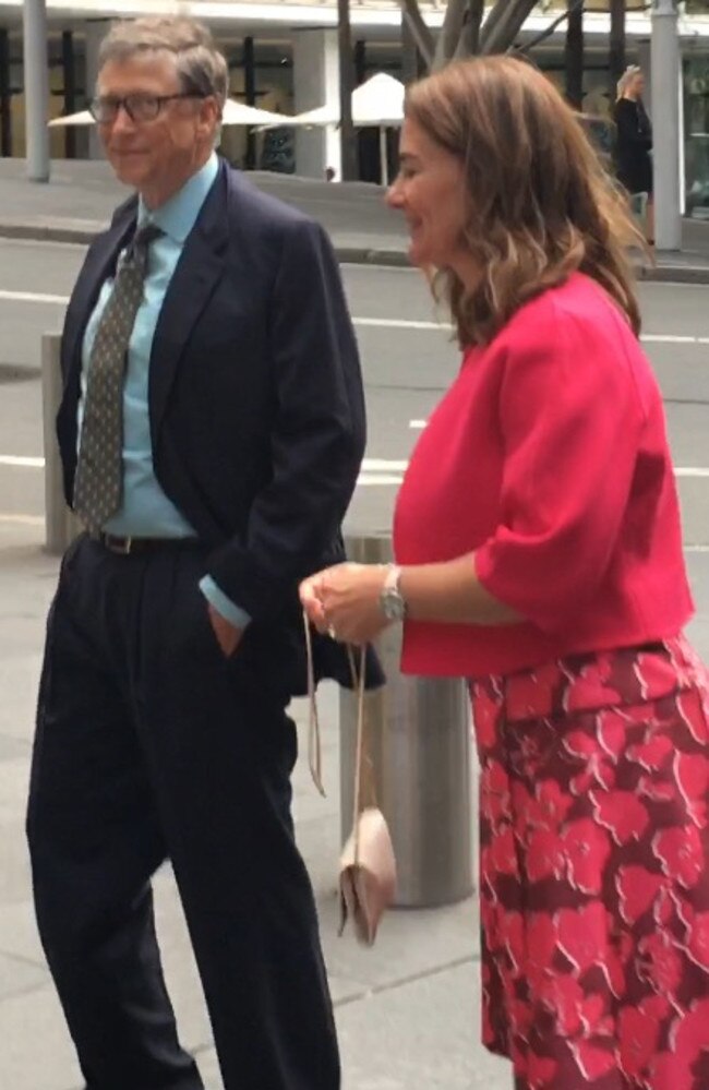 Bill Gates and his wife Melinda are in Sydney. It is understood they had a dinner with a number of billionaires. Picture: Supplied