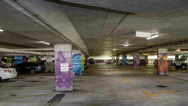 Carparking spaces at the Bruce Bishop carpark in Surfers Paradise. Picture: Jerad Williams