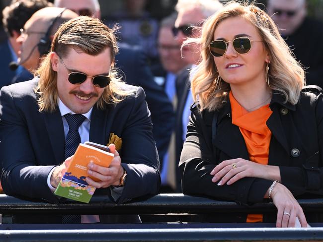 Titmus and Papenhuyzen at Turnbull Stakes Day at Flemington. Picture: Getty