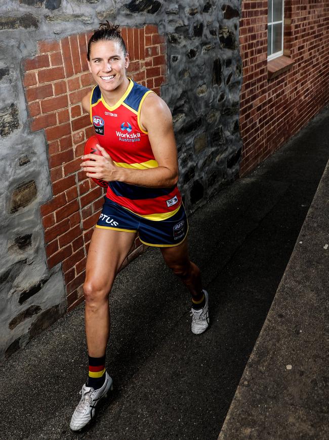 AFLW captain Chelsea Randall at Norwood Oval. Picture: Sarah Reed