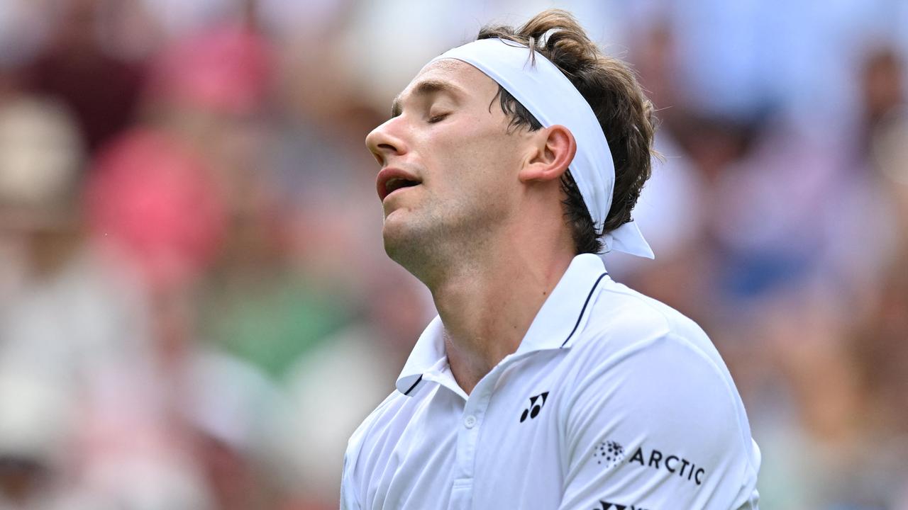 An exasperated Casper Ruud. Picture: Glyn Kirk/AFP