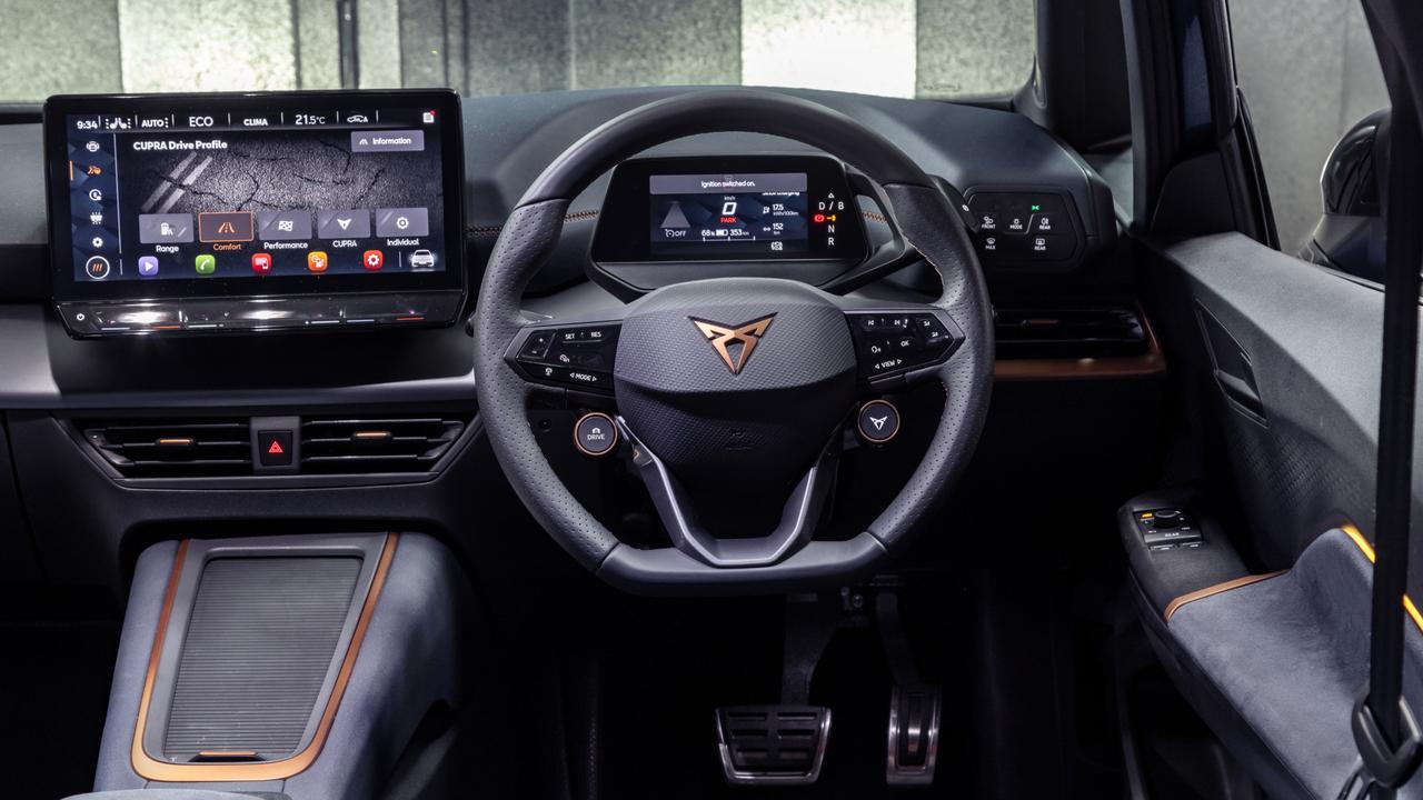 The Cupra has the more attractive cabin of the pair. Picture: Thomas Wielecki