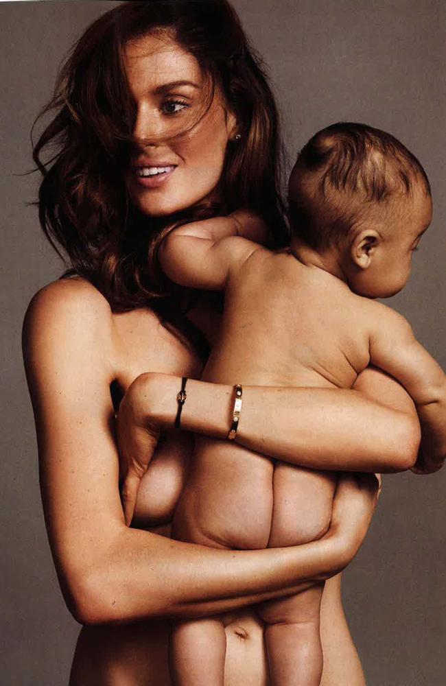 Australian model Nicole Trunfio is pictured as she appears in the Australian edition of Elle Magazine.