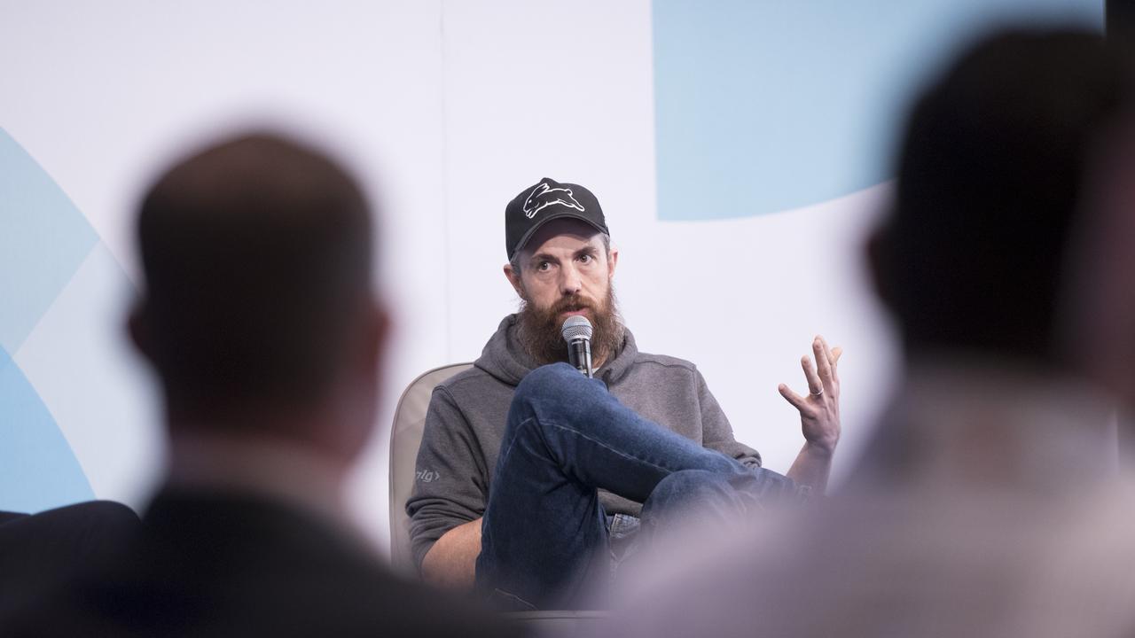 Tech entrepreneur and billionaire campaigner Mike Cannon-Brookes owns a stake in both the Rabbitohs and NBA franchise Utah Jazz. Picture: Brent Lewin/Bloomberg via Getty Images