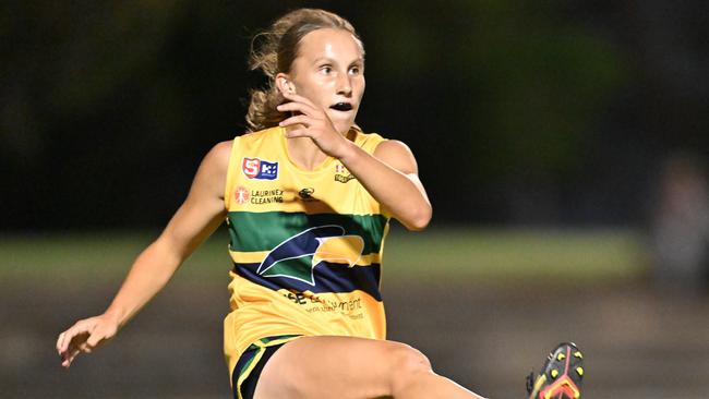 Woodville-West Torrens midfielder Shineah Goody has been in strong form for the Eagles to start the 2022 SANFLW season. Picture: Scott Starkey