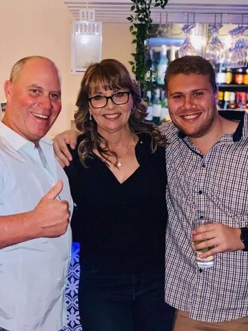 Sen Const David Masters with his wife and son.