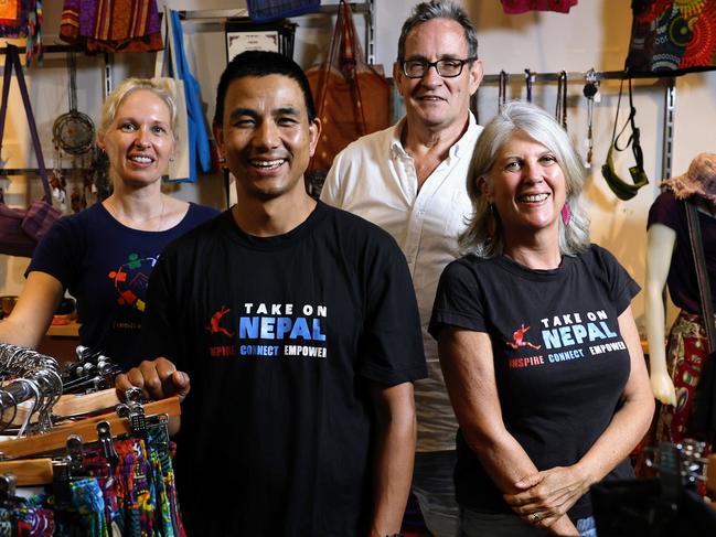 Cairns charity Friends of Himalayan Children will host their first fundraising dinner since 2019 this Saturday at the Freshwater CWA hall. The night will feature a drink on arrival, live music and delicious Nepalese curries. FHC founders Susan Devitt and Som Tamang and committee members Jonathan Clayton and Fiona Sewell are busy organising the evening, which will raise money to educate children in Som's home country of Nepal. Picture: Brendan Radke