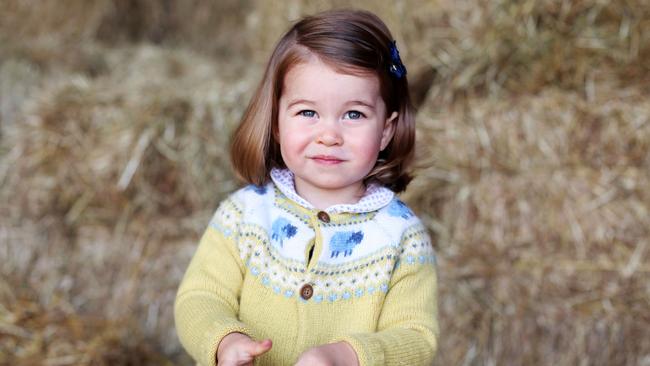 Charlotte when she turned two. Picture: HRH The Duchess of Cambridge/Kensington Palace/AFP