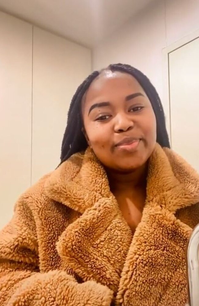 Mahle Majola relocated from South Africa to Sydney in May this year and has shared a TikTok about the one detail that ‘confuses’ her about Aussie petrol stations. Picture: TikTok/mahle_majola