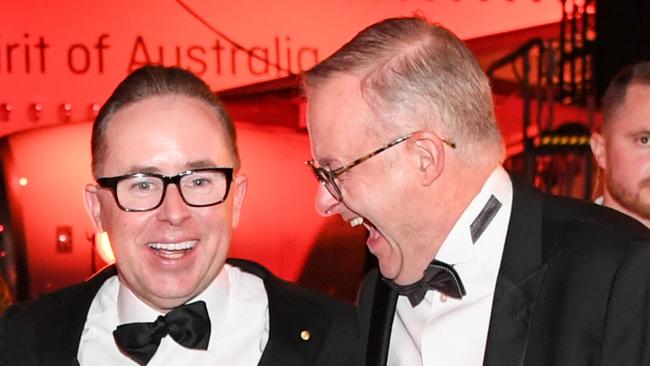 Big business and the federal Labor Government are not so distant, as Prime Minister Anthony Albanese’s closeness with former Qantas boss Alan Joyce shows. Picture: James D. Morgan/Getty Images)