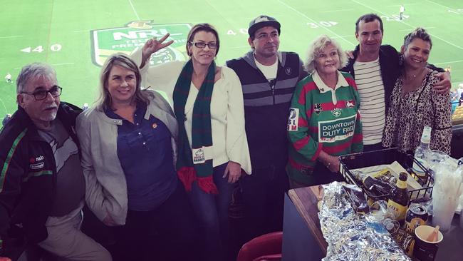 The Kearns family at Suncorp Stadium to watch their beloved South Sydney Rabbitohs.