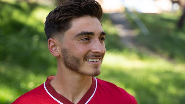 Adelaide United player Josh Cavallo has come out as gay. Picture: AUFC