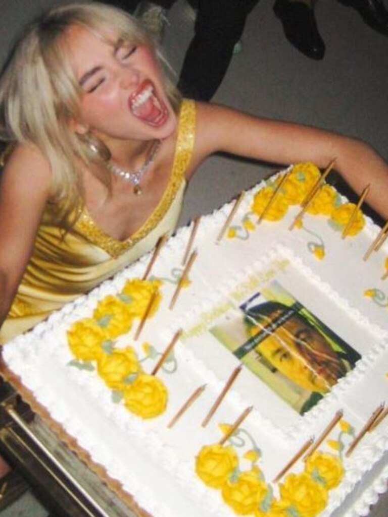 The pop singer's birthday cake went viral. Picture: X