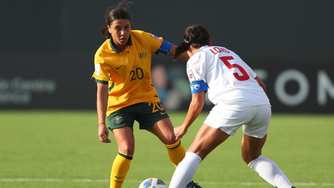 Sam Kerr of Australia. Photo by Thananuwat Srirasant/Getty Images