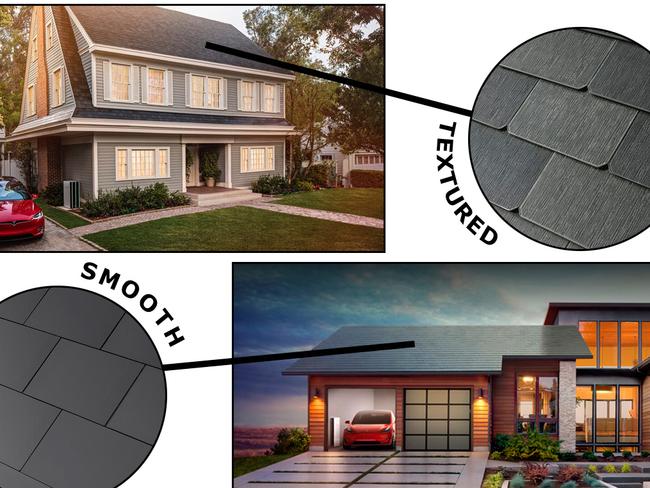 Tesla announced it will ship two designs of its solar tile roof panels worldwide by next year.