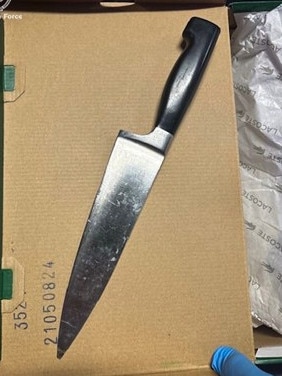 A knife seized during the two-day blitz. Picture: NSW Police