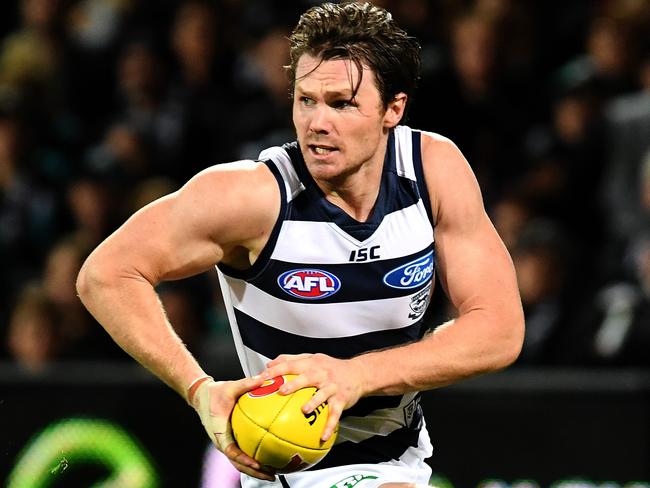 23/04/16 - Round 5: Port Adelaide vs Geelong at the Adelaide Oval.  Cats star Patrick Dangerfield. Photo Tom Huntley