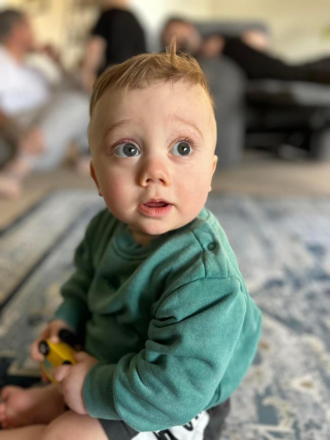 Kai Egan, 11 months old. Kai was born on Mothers Day, he loves watching Curious George and playing with his toys, needing one in each hand at all times. He also loves playing peekaboo and finds it very funny.