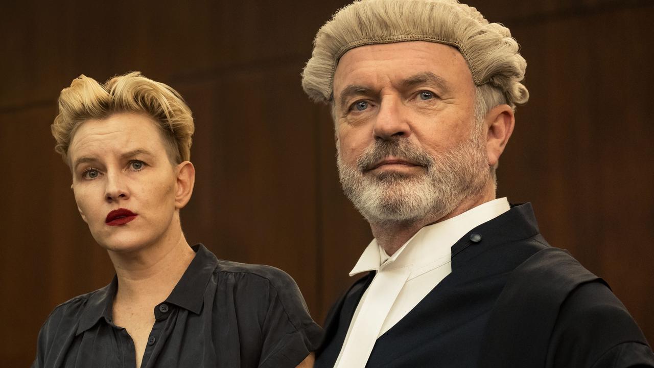 Sam Neill as Colby SC and Kate Mulvany as Kate Lawson. Picture: Foxtel