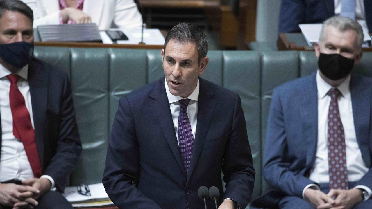 Treasurer Jim Chalmers during Question Time in the House of Representatives in Parliament House in Canberra following today’s rate rise. Picture: NCA NewsWire / Gary Ramage