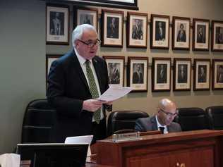 Mayor Paul Antonio delivers his budget speech. Picture: Matthew Newton