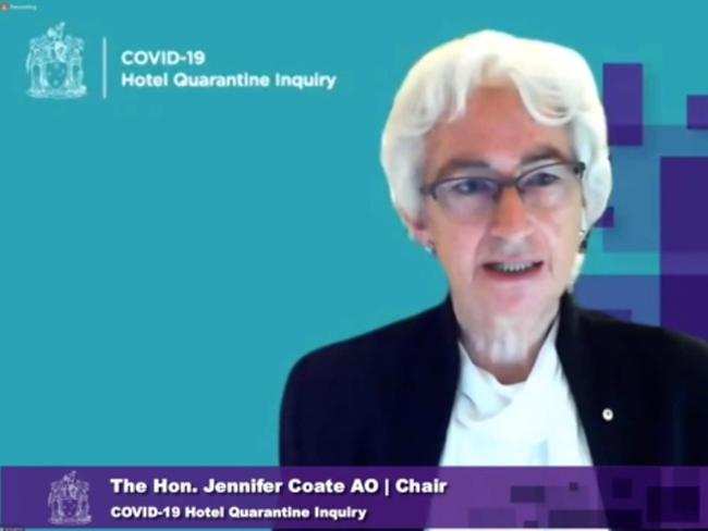 Jennifer Coate, chair of the hotel quarantine inquiry.