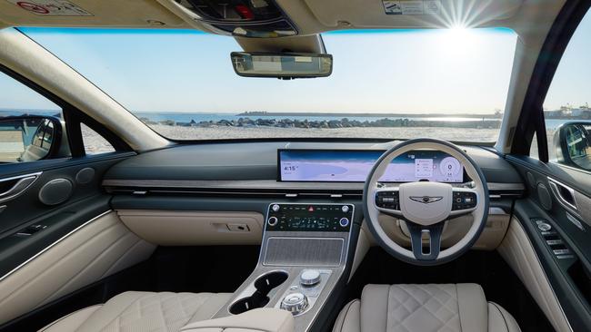 The interior of the 2025 Genesis GV80.