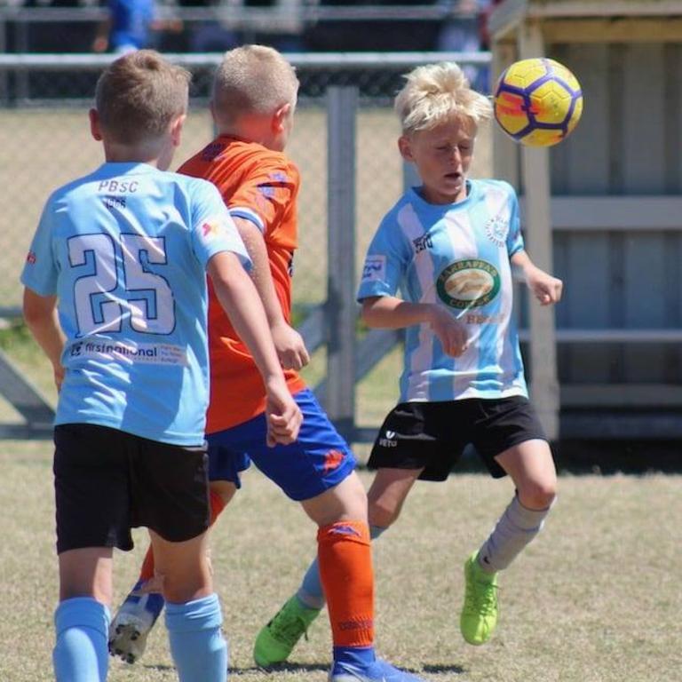 Action from the Gold Coast Premier Invitational football tournament. Pic: Supplied