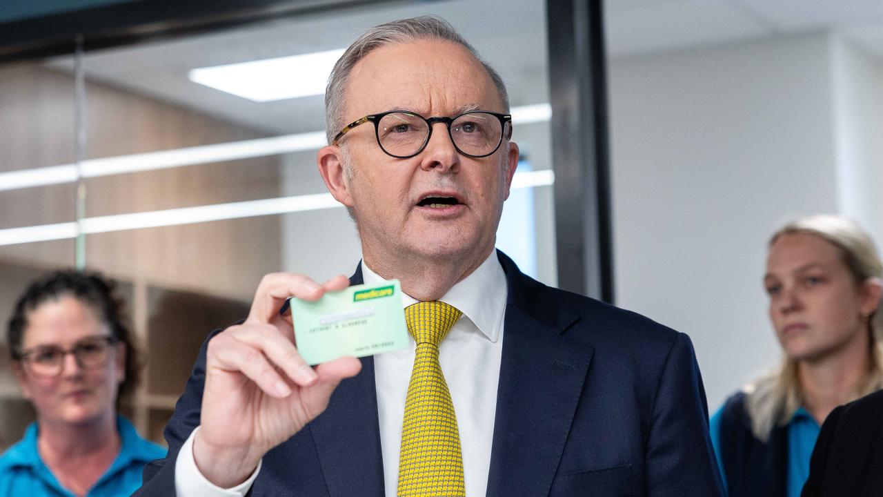Anthony Albanese is again making Medicare a key issue at this election with a $1bn mental health promise. Picture: Jason Edwards