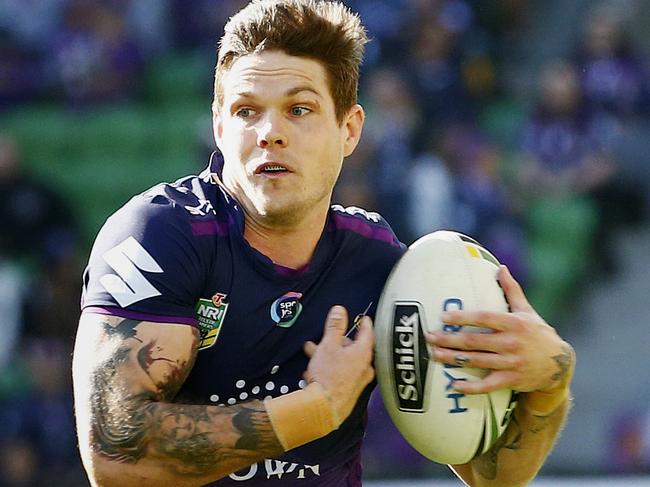 NRL Round 5 - Melbourne Storm v Newcastle Knights at AAMI Park - Ben Hampton in action. 2nd April 2016. Picture: Colleen Petch.