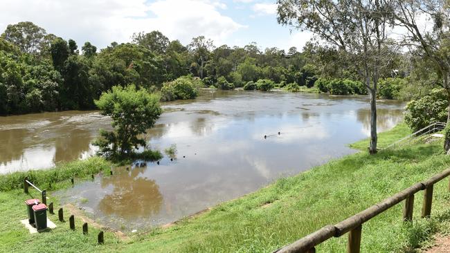 Youngs Crossing Park under water. Picture: Marcel Baum