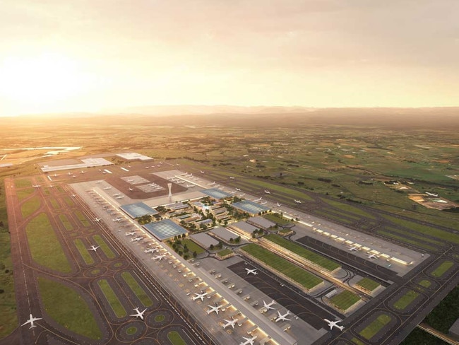 An artist’s impression of the Western Sydney Airport.