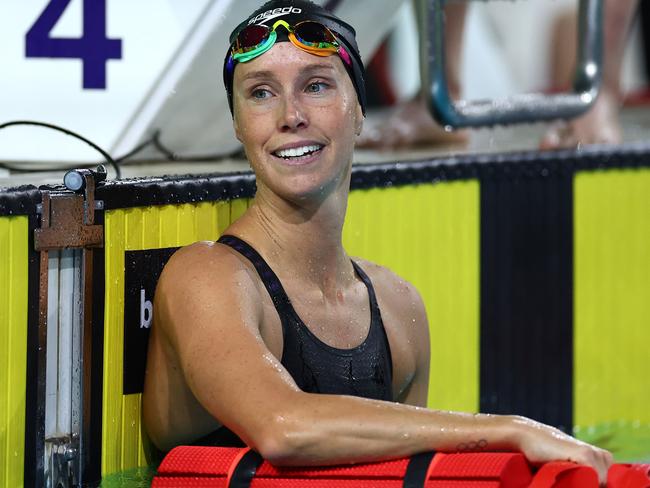 A disappointed smile from Emma McKeon. Picture: Quinn Rooney/Getty Images