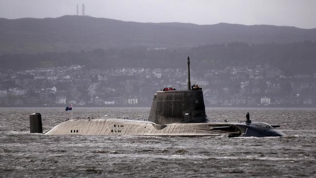 The X-rated footage was filmed while the Royal Navy captain was in command of a nuclear submarine. File image. Picture: AFP/Andy Buchanan