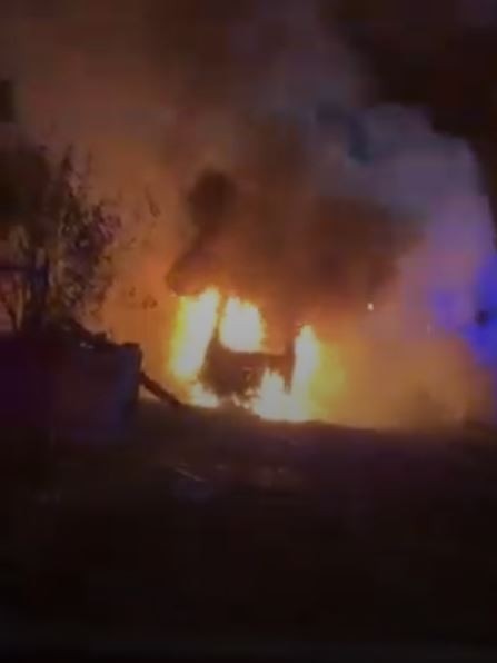 Residents in the Charles St vicinity were woken by firefighters' response to a van on fire. Photo: Supplied